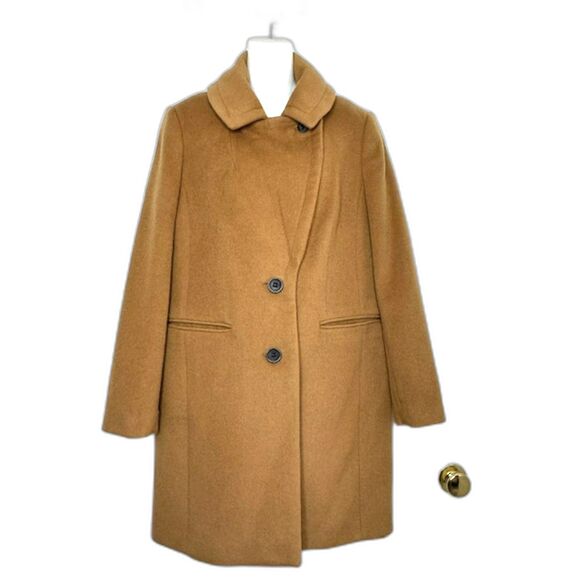 TALBOTS CAMEL WOOL BLEND COAT JACKET SIZE 6 NWOT MRSP $269/$179 - Picture 2 of 14